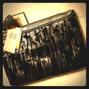 NWT*Fabulous JUICY COUTURE XL luxe Zip Clutch/Sequin *VINTAGE* Gorgeous Bag*